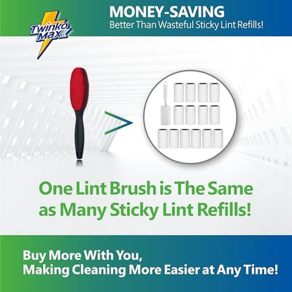 Twinko Max Lint Brush for Pet Hair, Reusable Lint Remover for Clothes