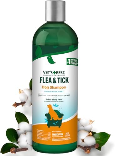 Vet's Best Flea & Tick Shampoo for Dogs, Cotton Spice, 12 oz