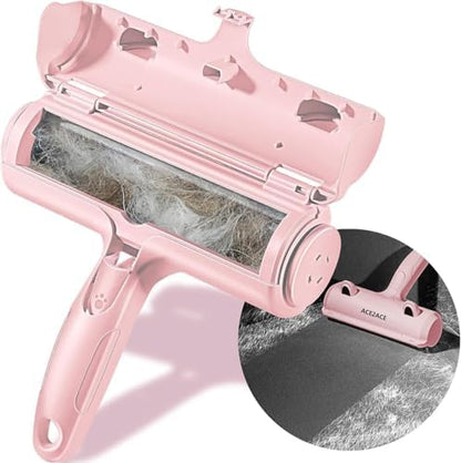 ACE2ACE Pet Hair Remover, Reusable Lint Roller for Cat and Dog Hair, Pink