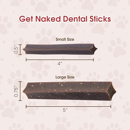 Get Naked Grain Free 1 Pouch 6.6 Oz Joint Health Dental Chew Sticks, Large
