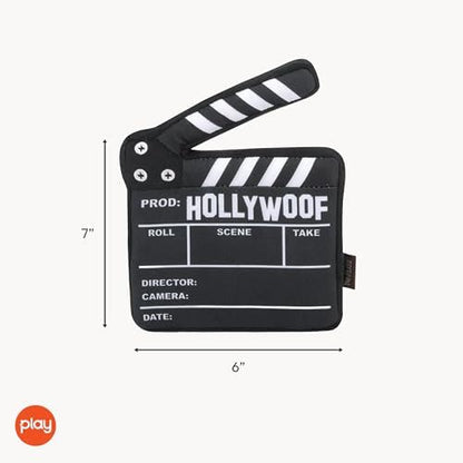 P.L.A.Y. Cute Plush Dog Toys - Hollywoof Cinema, Movie Themed Durable Squeaker Chew Toy, Great for Puppies & Small, Medium, Large Dogs - Machine Washable, Recycled Materials (Doggy Director Board)