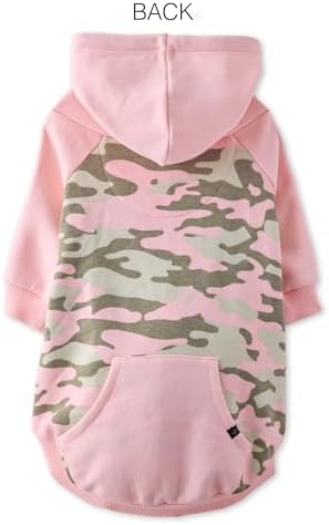 Pet Passion Rocky II Dog Hoodie, Pink Half Camo, XX-Large
