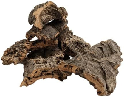 DBDPet Virgin Reptile Cork Bark- Assorted Pieces (Rounds, Half Rounds, and Flats by Weight) for Reptiles, Amphibians, Orchids, Frogs, Terrariums and More! (1lb of Assorted Pieces)