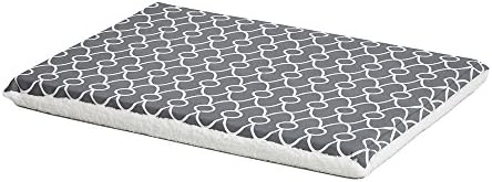 MidWest Homes for Pets Quiet Time Teflon Defender Dog Beds; Pet Beds Designed to Fit Folding Metal Dog Crates, Gray & White Geometric Pattern, 30-Inch