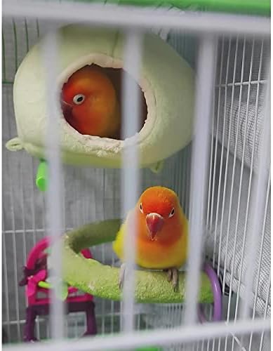 ANIAC Pet Winter Hanging Fruit House Hammock Warm Bed Nest Accessories for Hamster Guinea Pig Hedgehog Chinchilla and Small Animals (Green)