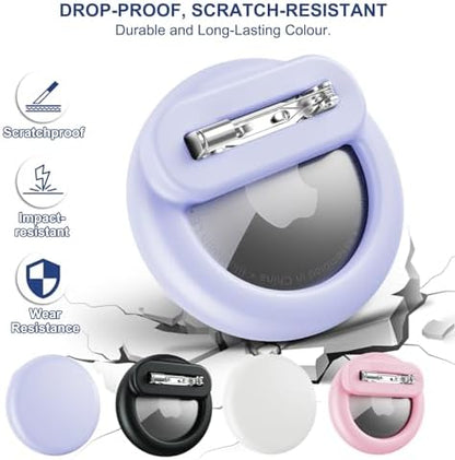 Bingcok Airtag Hidden Holder for Kids with Invisible Pin, 4 Pack