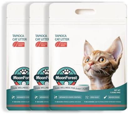 Tapioca Cat Litter, Cassava Cat Litter Odor Control Dust-Free Clumping Litter
