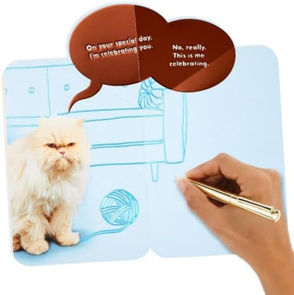 Hallmark Funny Birthday Card from Cat (This is Me Celebrating)