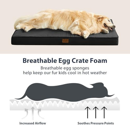 BFPETHOME Outdoor Waterproof Dog Bed for Large Dogs, Washable Cover, 54"