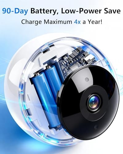 2K Magnetic Security Camera Indoor Wireless: Clear Pictures and Videos