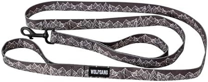 Wolfgang Heavy Duty Dog Leash, Pull-Tested to Over 800 lbs for Walking & Training, WolfMountain Print, Dual-Handle Large