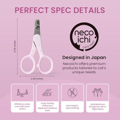 Necoichi Purrcision Stainless Steel Cat Nail Clipper, Made in Japan (Lilac)