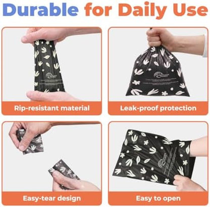 Best Pet Supplies GRS Poop Bags for Dogs - Black, 300 Count, Unscented