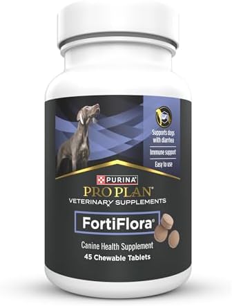 Purina Pro Plan Supplements FortiFlora Dog Probiotic Tablets, 45 Count