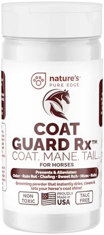 Coat Guard Rx™ Large 16 oz. Coat, Mane, and Tail Powder for Horses - Rain Rot, Sweet Itch, Treatment & Dry Shampoo for Horses.