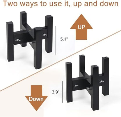 Elevated Dog Bowl Stand Adjustable Dog Food Holder 7”H Small Black