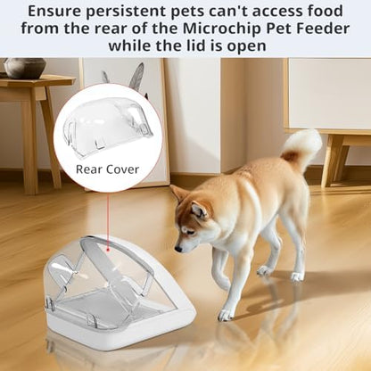 Rear Cover for Automatic Microchip Cat Pet Feeder - Prevents Persistent Pet from Getting Food from The Back of The Feeder (2 Pack)