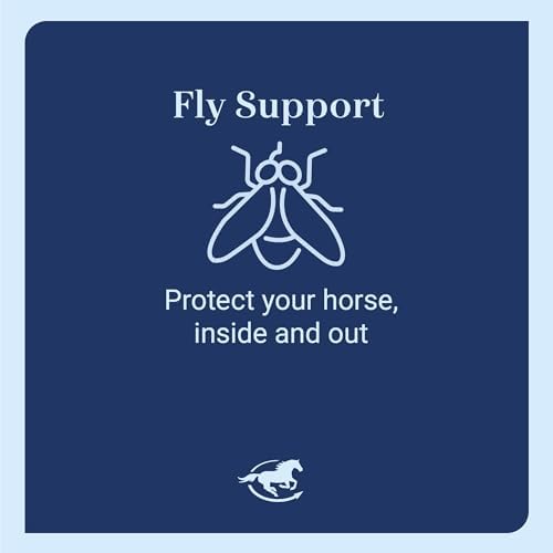 SmartEquine Fly Mask with UV Protection, Ears, and Mesh, Horse Size