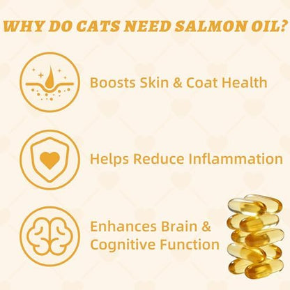 Wellix 13.05 oz Cat Treats with Salmon Oil & Omega-3, Skin and Coat Support