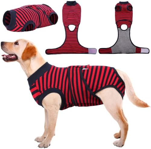 Kuoser Recovery Suit for Dogs Cats, Soft Dog Surgery Suit Female Male Spay