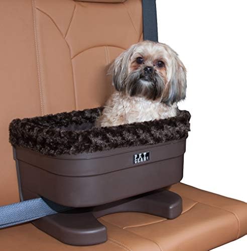 Pet Gear Booster Seat for Dogs/Cats, Removable Washable Comfort Pillow + Liner, Safety Tethers Included, Installs in Seconds, No Tools Required, Espresso