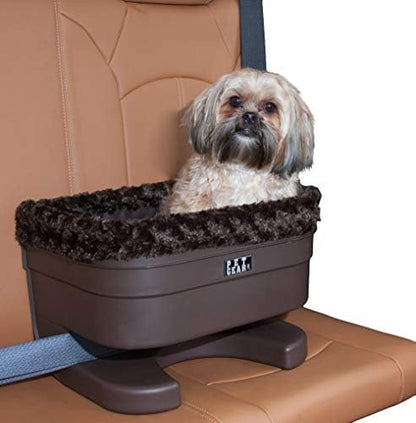 Pet Gear Booster Seat for Dogs/Cats, Removable Washable Comfort Pillow + Liner, Safety Tethers Included, Installs in Seconds, No Tools Required, Espresso