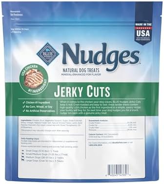Blue Buffalo Nudges Jerky Cuts Natural Dog Treats Chicken (Pack of 3)