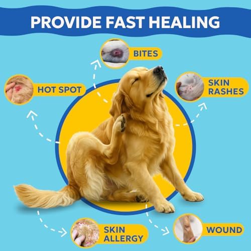 Forticept Blue Butter – Hot Spot Treatment for Dogs Cats | Dog Cat Wound Care | Skin Yeast Infections, Ringworm, Cuts, Rashes, First Aid Veterinary Strength Anti Itch Cream 4oz