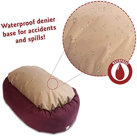 Majestic Pet Bagel Calming Dog Bed, 40 in Large, Round, Washable, Burgundy