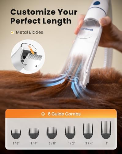oneisall 8-in-1 Dog Grooming Vacuum & Dryer for Shedding/Drying/Trimming