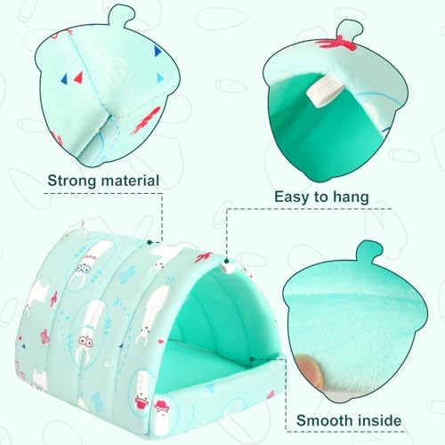 UPINS 2 Pack Guinea Pig Bed, Guinea Pig Hideout