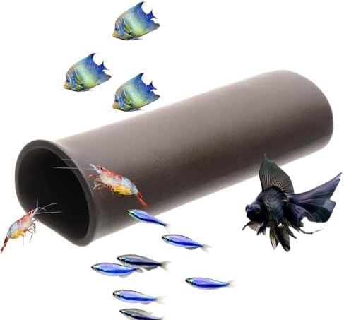 Aquarium Pleco Cave Decorations, 5.3 Inches Spawning Shelter Breeding Hideout Ornament Fish Tank Accessories for Fish Ornament Hideaway - Brown