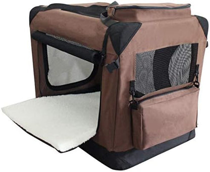 EliteField 3-Door Soft Dog Crate with Bed & Carrying Bag (2-Year Warranty)