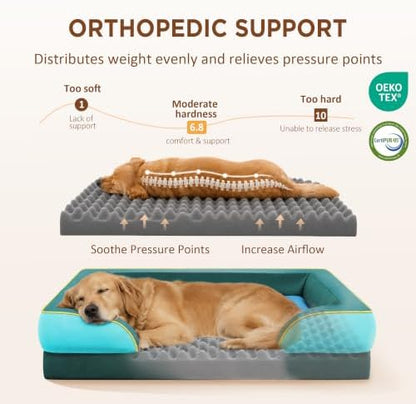 Comfort Expression Orthopedic Dog Beds for Large Sized Dog with Bolster