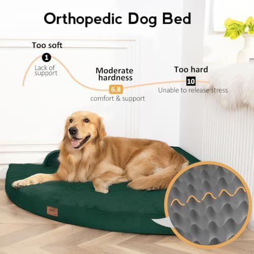 MEKIY Orthopedic Waterproof Dog Bed with Sides for Extra Large Sizes Dogs