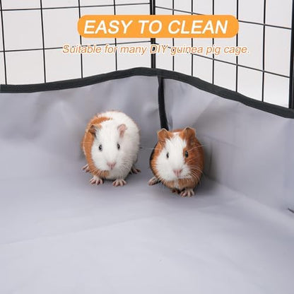 DZWLKJ Guinea Pig Cage Liner Tarp Bottom Waterproof and Washable Base Also for Rabbits, Bunny, Chinchesillas, Hedgehog, Ferrets and Other Small Animals(48x48 inches)