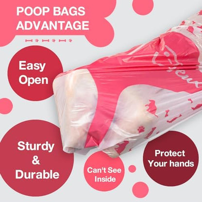 Dog Poop Bags Rolls with Dispenser, Extra Thick Doggie Pet Waste Bags