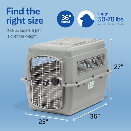 Petmate Sky Kennel, for Air Travel, 36in Dog Crate for Pets 50 to 70lbs