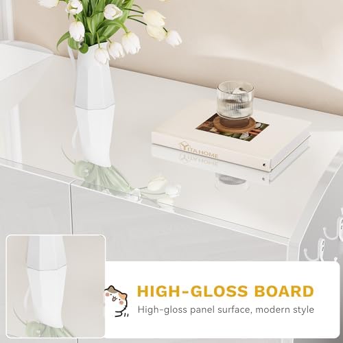 DWVO Large Hidden Litter Box Furniture with Hooks