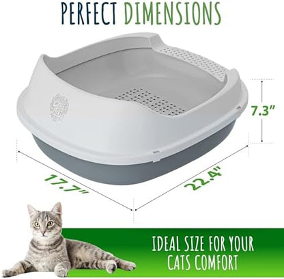 Small Pet Select Sifting Cat Litter Box, with Scoop & 5 Pee Pads