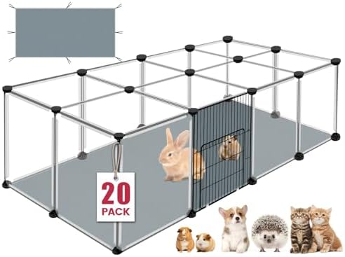 VISCOO 20 Panels Small Animals Playpen, 48"x24"x16" Pet Playpen