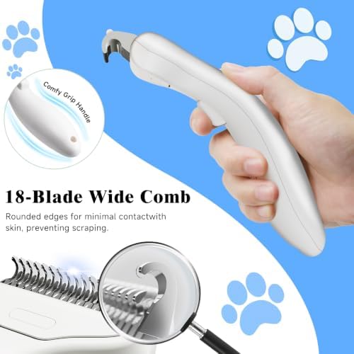Pet Steam Brush for Dog, Cat & Dog brush for shedding - 1 Waterless Shampoo