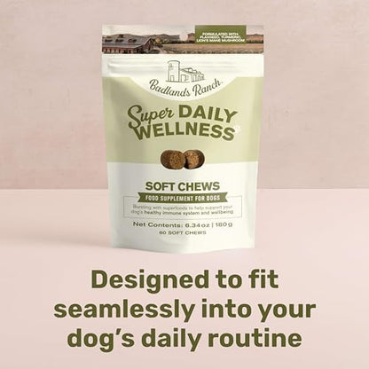 Badlands Ranch Super Daily Wellness Soft Chews for Dogs, 60 Chews