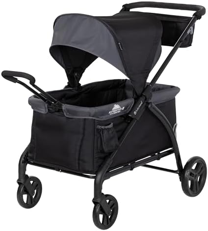 Baby Trend Expedition 2-in-1 Push or Pull Wagon with Canopy, Madrid Black