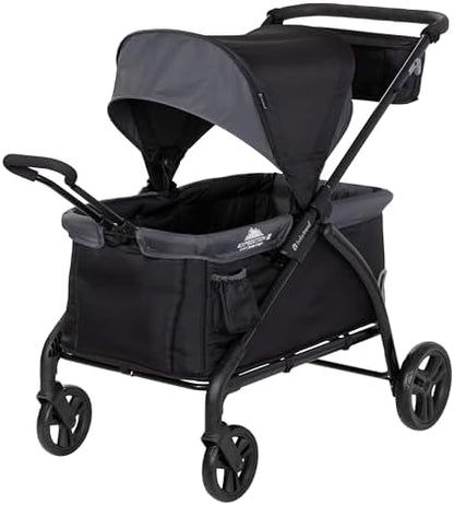 Baby Trend Expedition 2-in-1 Push or Pull Wagon with Canopy, Madrid Black