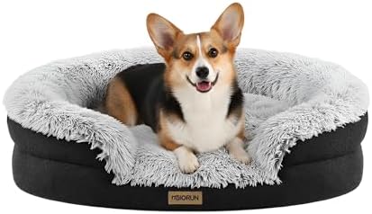 Miorun Fluffy Orthopedic Dog Beds Large Sized Dog, 36" Bolster Sofa Bed