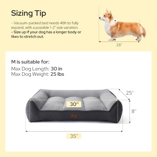 Bedsure SupportMax™ Extra Thick Orthopedic Dog Bed Medium Size Dog