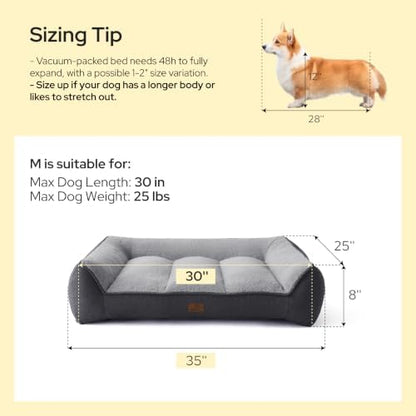 Bedsure SupportMax™ Extra Thick Orthopedic Dog Bed Medium Size Dog