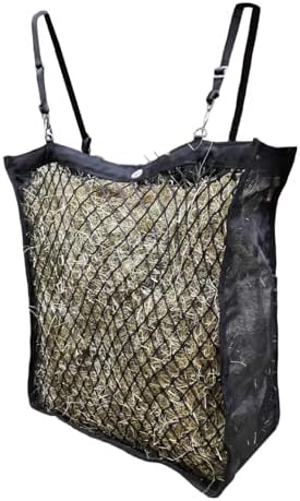 XL Double-Sided Knotless Slow Feed Hay Net – Holds 5–6 Flakes, 2"x2" Openings, Comfortable for Horse Muzzles, 1000D Mesh Side Gussets, Adjustable Hanging Strap, Durable & Safe Design