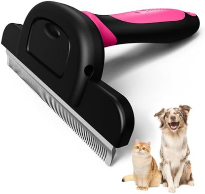 MIU COLOR Long Hair Pet Grooming Brush for Medium & Large Dogs & Cats,Pink